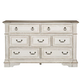 Abbey Park - 7 Drawer Dresser - Antique White