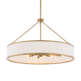 Algiers - 8 Light Drum Pendant - Gold / White