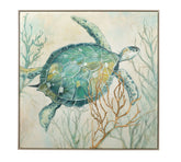 Alanton Framed Canvas - Beige / Green