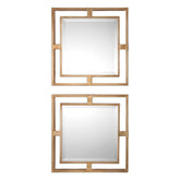 Allick - Square Mirrors (Set of 2) - Gold