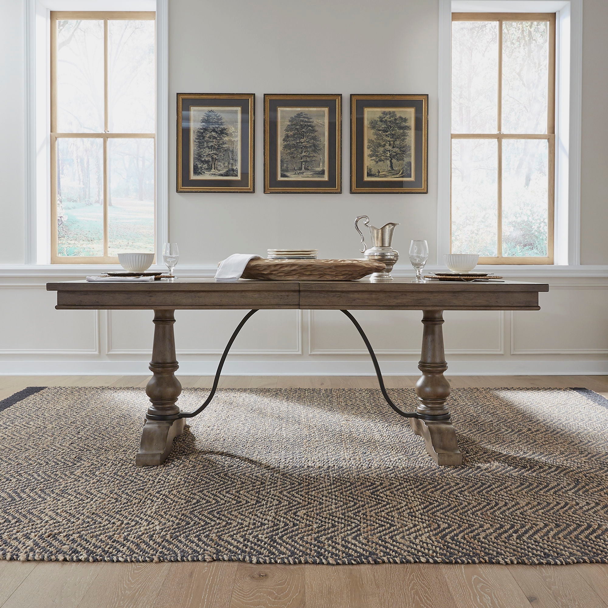Americana Farmhouse - Trestle Table Top - Dusty Taupe