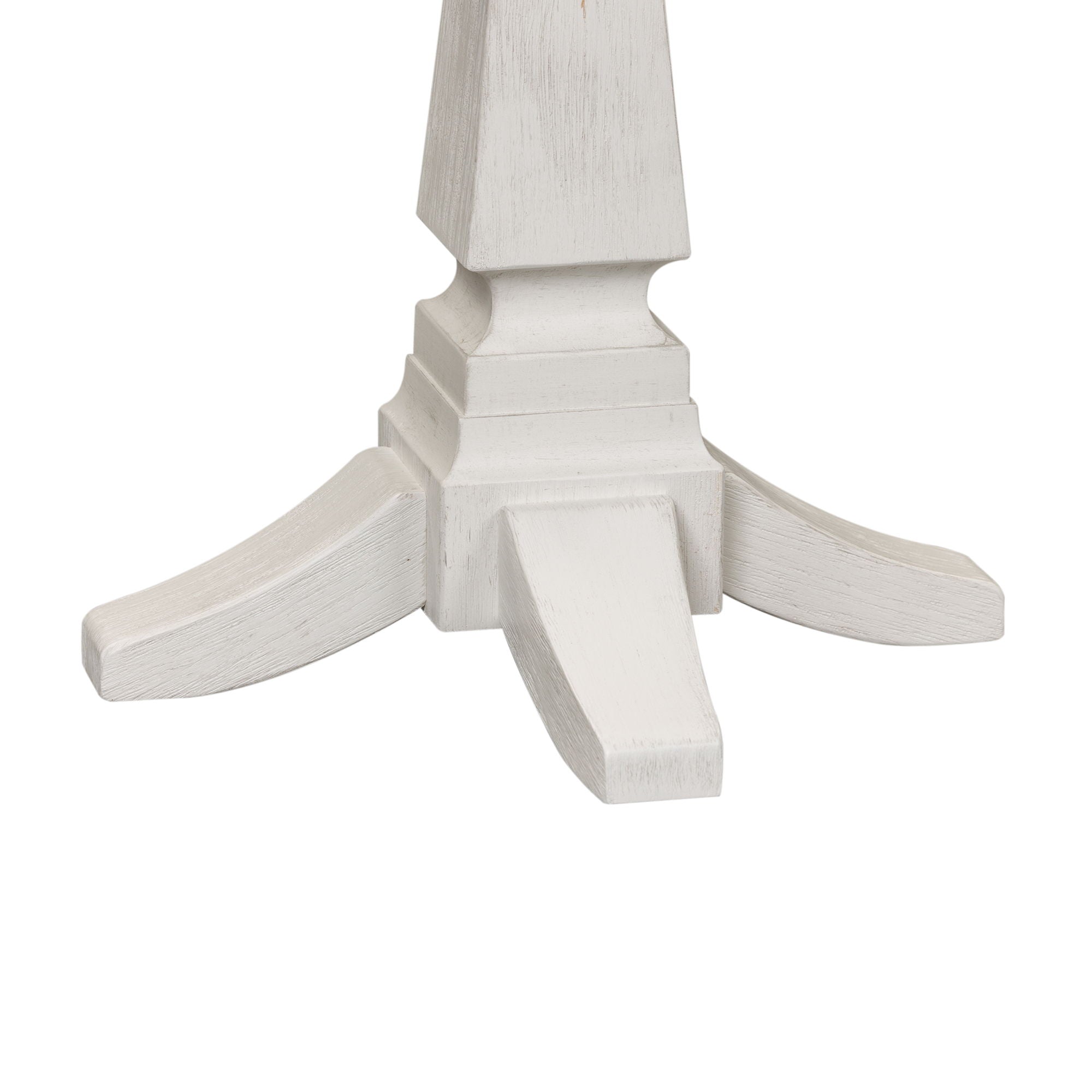Allyson Park - Chair Side Table - Wirebrushed White / Charcoal