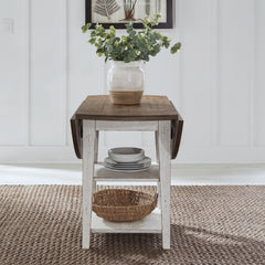 Al Fresco - Drop Leaf Table - Graphite & Whitestone