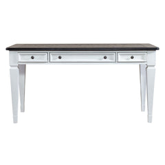 Allyson Park - Writing Desk - Wirebrushed White / Charcoal
