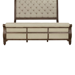 Americana Farmhouse - Queen Upholstered Sleigh Footboard - Dusty Taupe