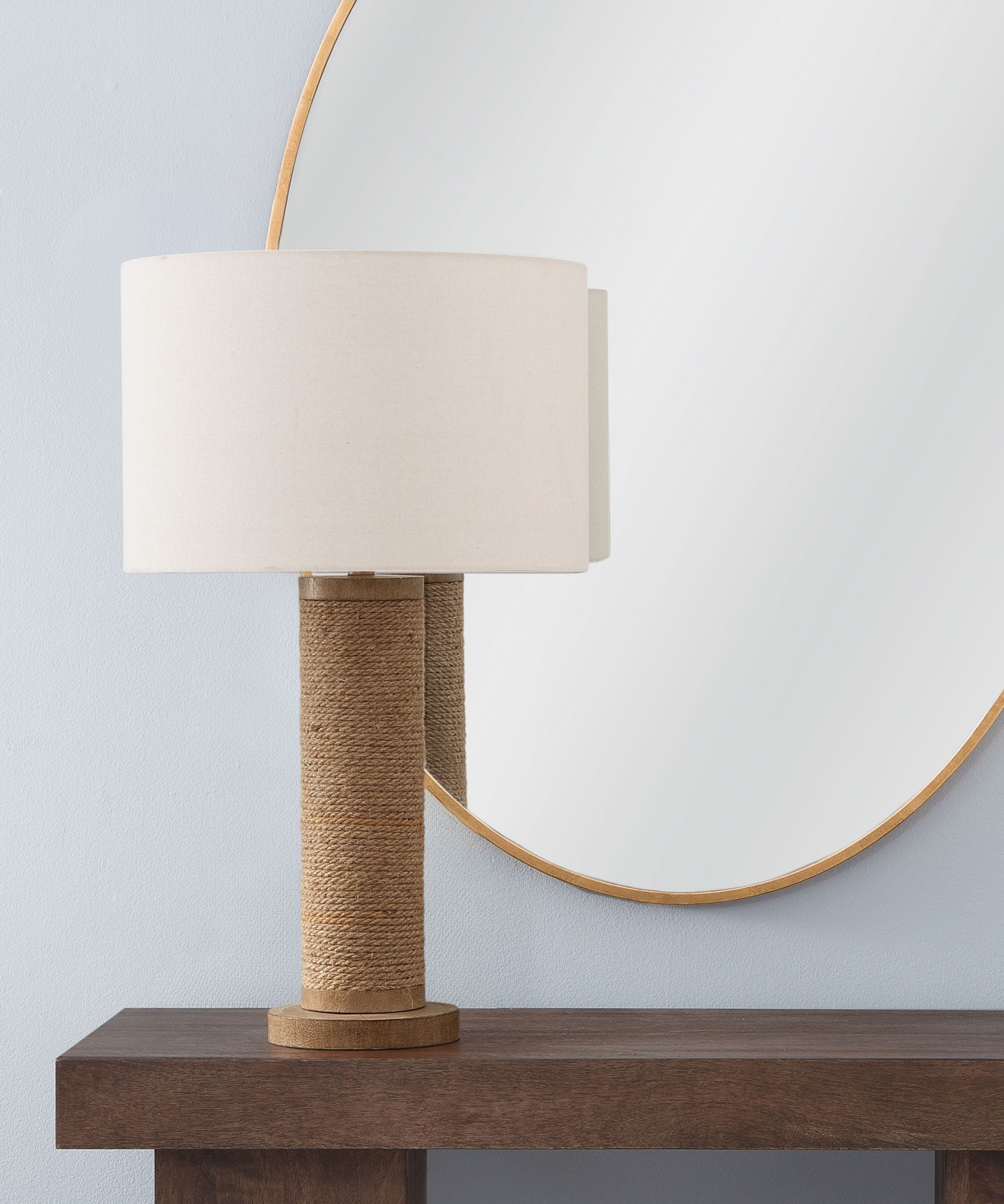 Adams - Table Lamp - Natural Rope / White