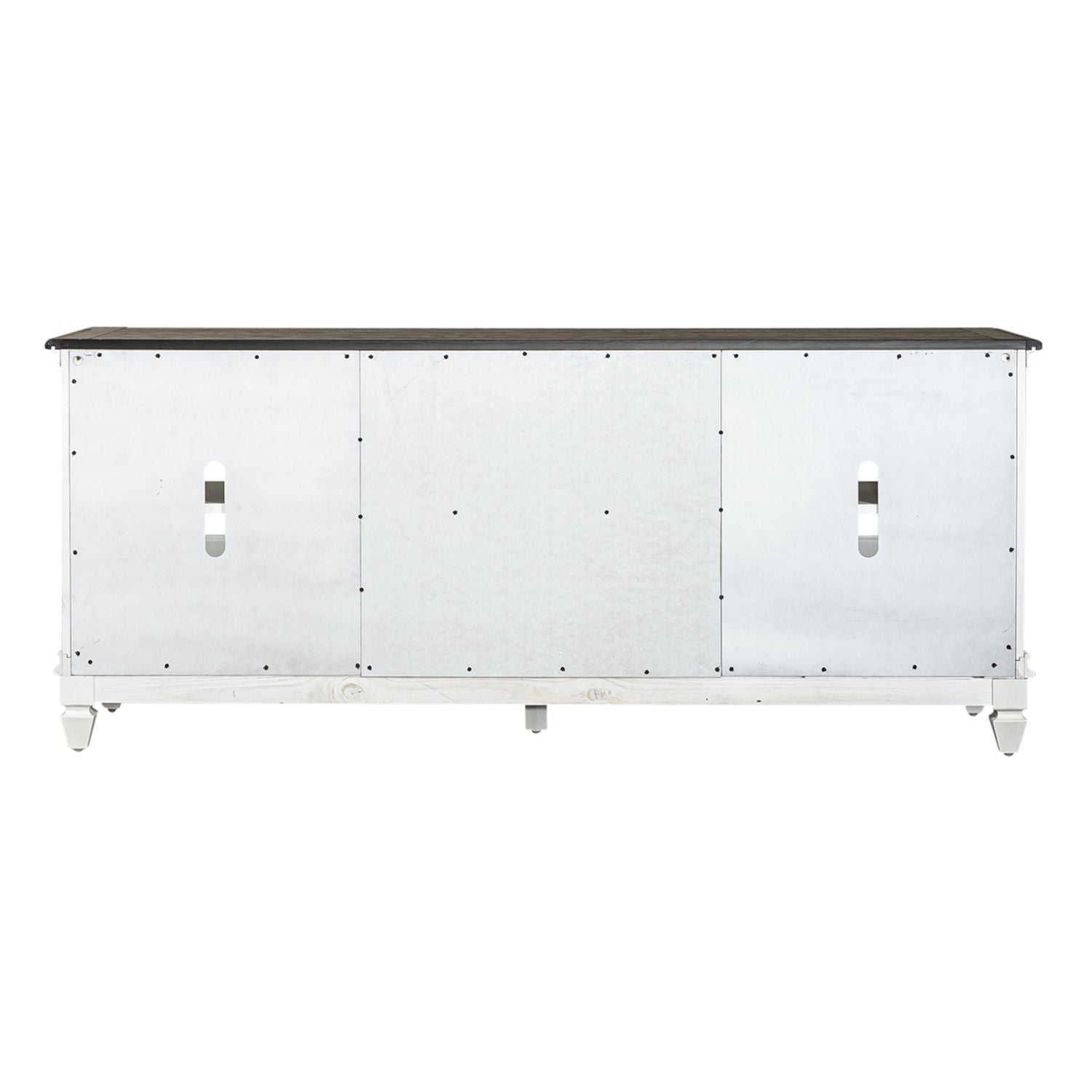 Allyson Park - Entertainment TV Stand - Wirebrushed White / Charcoal