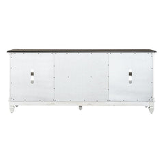 Allyson Park - Entertainment TV Stand - Wirebrushed White / Charcoal