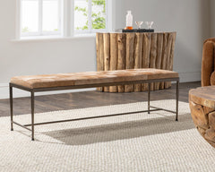Achen - Hide 60" Bench