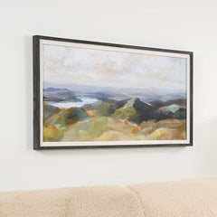 Above The Lakes - Framed Landscape Print - Gray