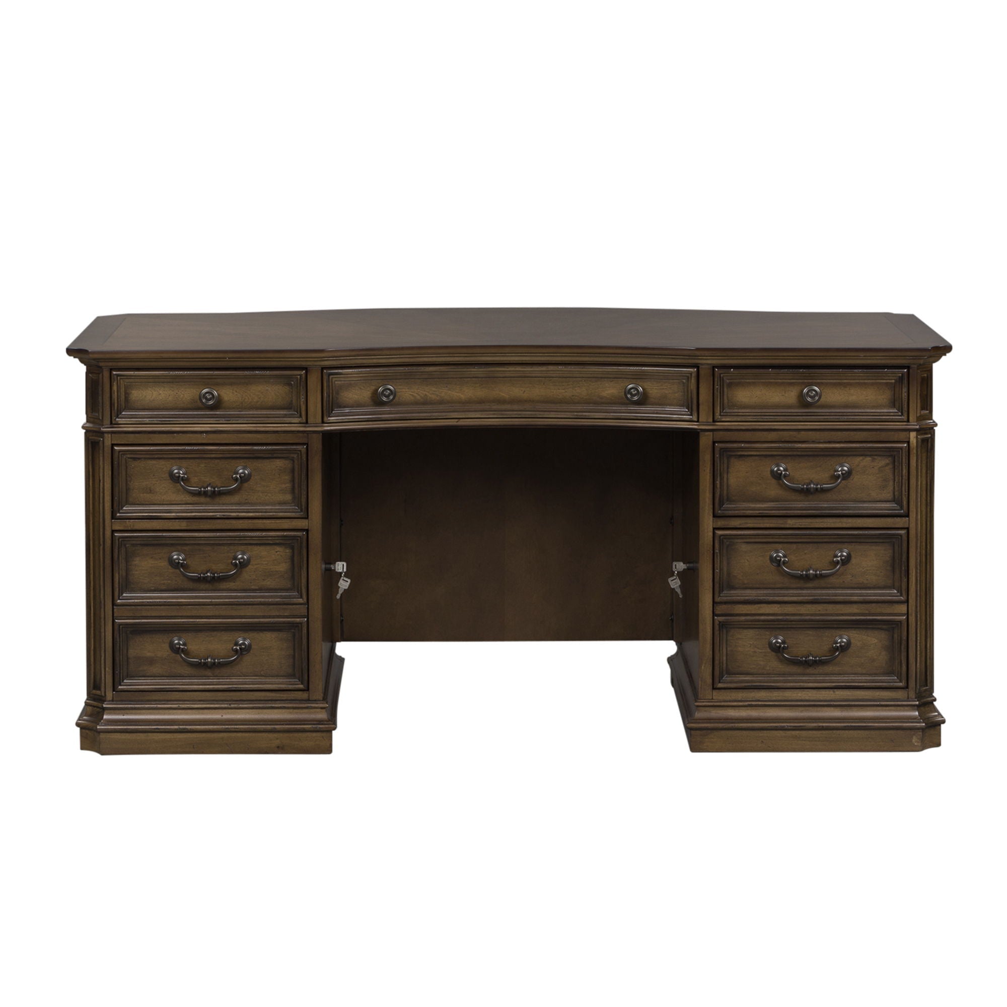 Amelia - 5 Piece Home Office Jr Executive Set - Antique Toffee