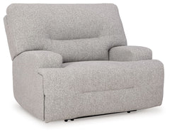 Acklen Place - 4 Pc. - 3-Piece Power Reclining Sectional Sofa With Raf Chaise, Wide Seat Power Recliner - Pewter