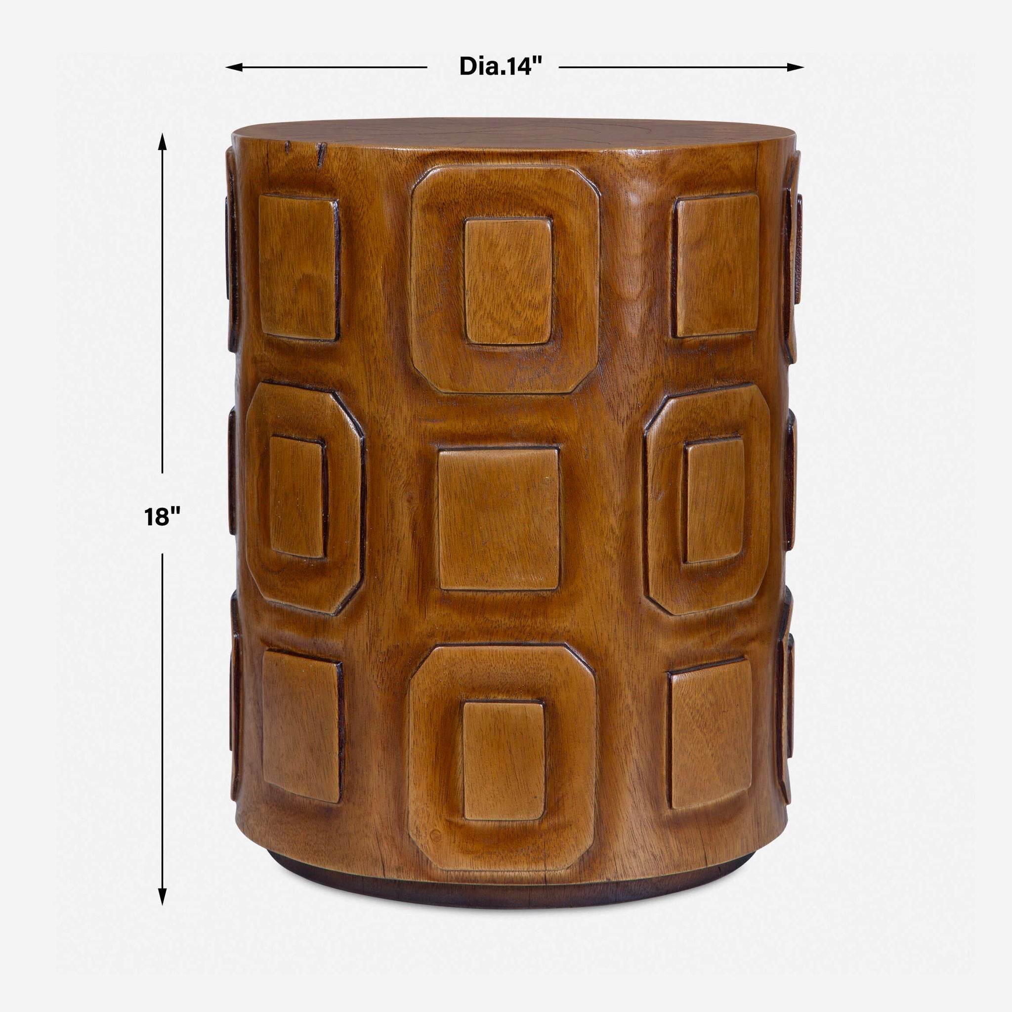 Alson - Geometric Accent Table - Dark Brown