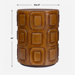 Alson - Geometric Accent Table - Dark Brown