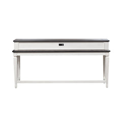 Allyson Park - Console Bar Table - Wirebrushed White / Charcoal