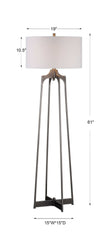 Adrian - Modern Floor Lamp - Pearl Silver