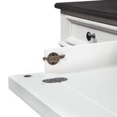 Allyson Park - Desk - Wirebrushed White / Charcoal