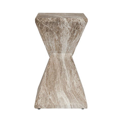 Adler - Outdoor Concrete Accent Table - Brown/Ivory