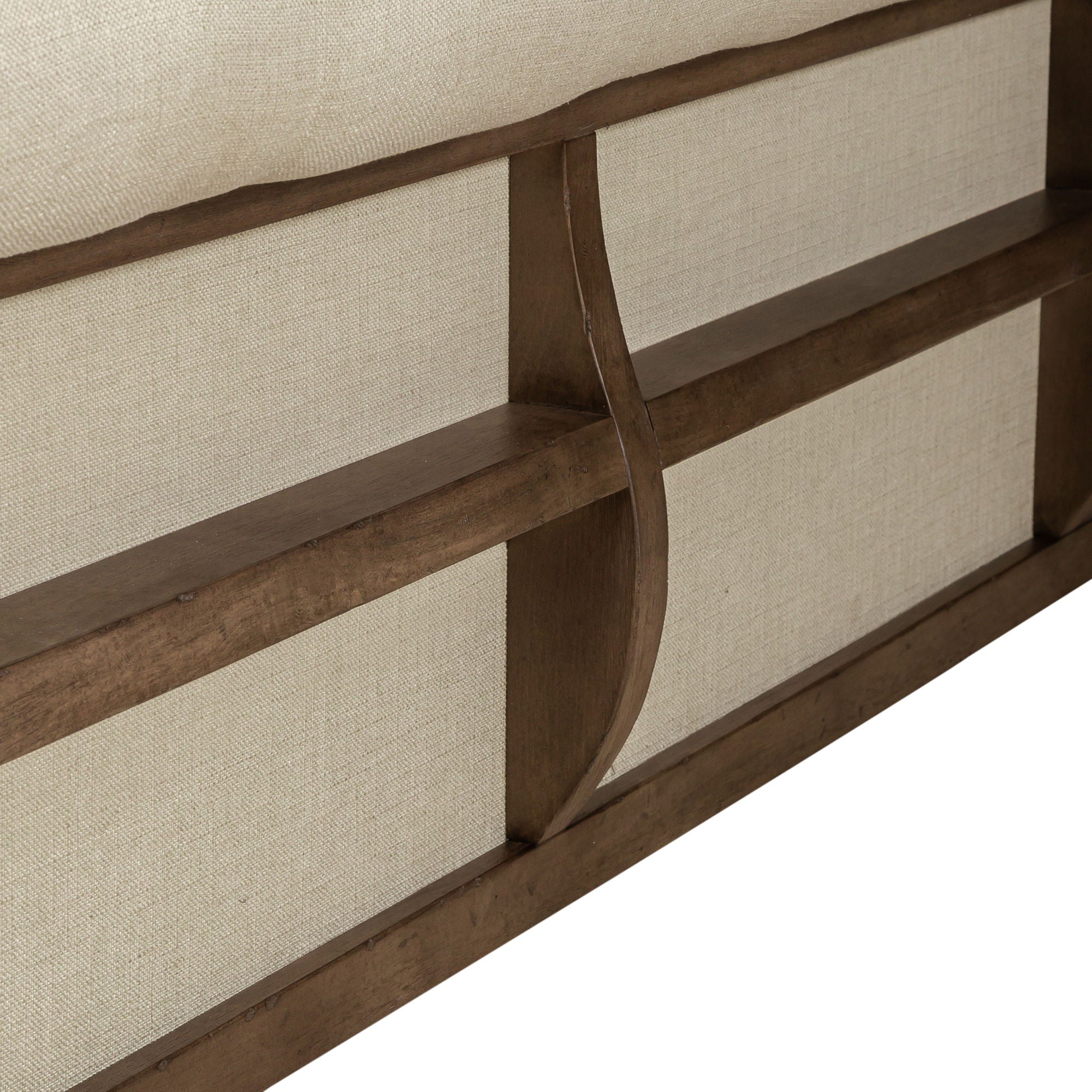 Americana Farmhouse - King Upholstered Sleigh Footboard - Dusty Taupe