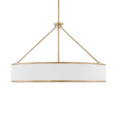Algiers - 8 Light Drum Pendant - Gold / White