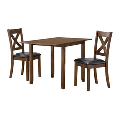 Alex - 3 Piece Dining Set With Drop Leaf Table - Espresso