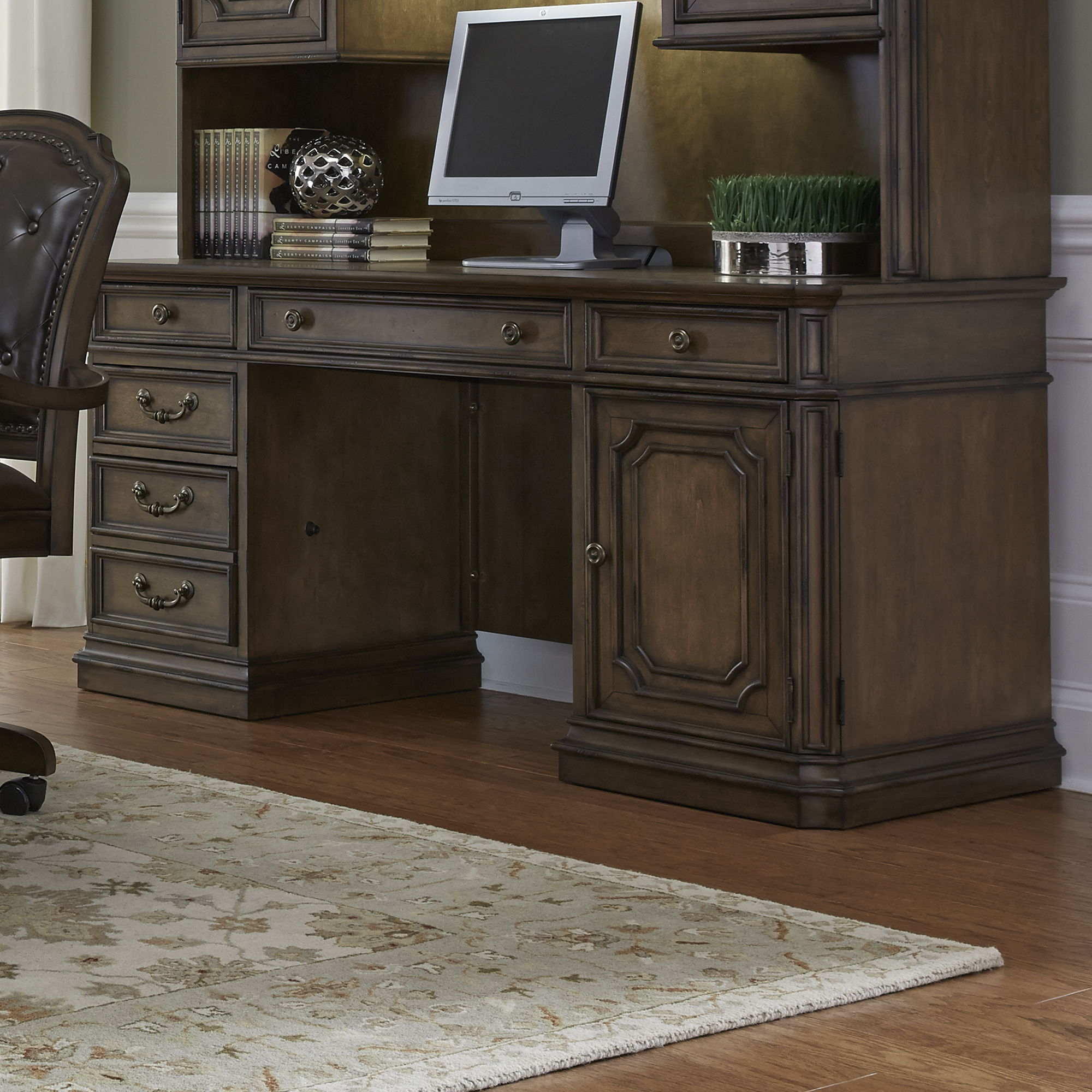 Amelia - Jr Executive Credenza Top - Antique Toffee