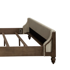 Americana Farmhouse - Queen Upholstered Shelter Footboard - Dusty Taupe