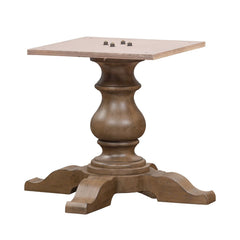 Americana Farmhouse - 5 Piece Pedestal Table Set (Upholstered Shelter Side Chairs) - Dusty Taupe