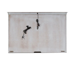 Allyson Park - Jr Executive Credenza Hutch - Wirebrushed White / Charcoal