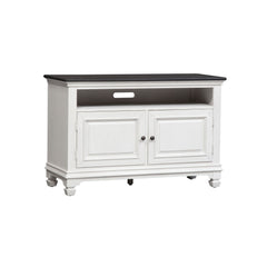 Allyson Park - 46" TV Console - Wirebrushed White / Charcoal
