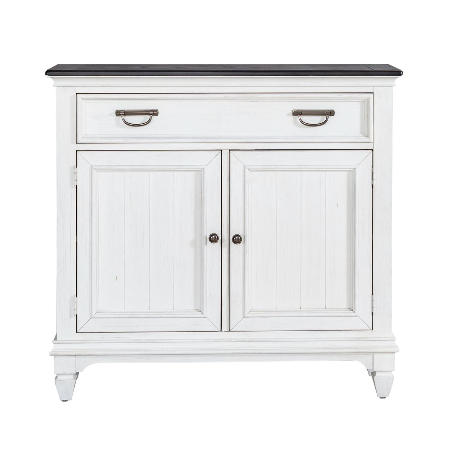 Allyson Park - Accent Hall Console - Wirebrushed White / Charcoal
