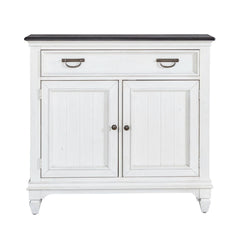 Allyson Park - Accent Hall Console - Wirebrushed White / Charcoal