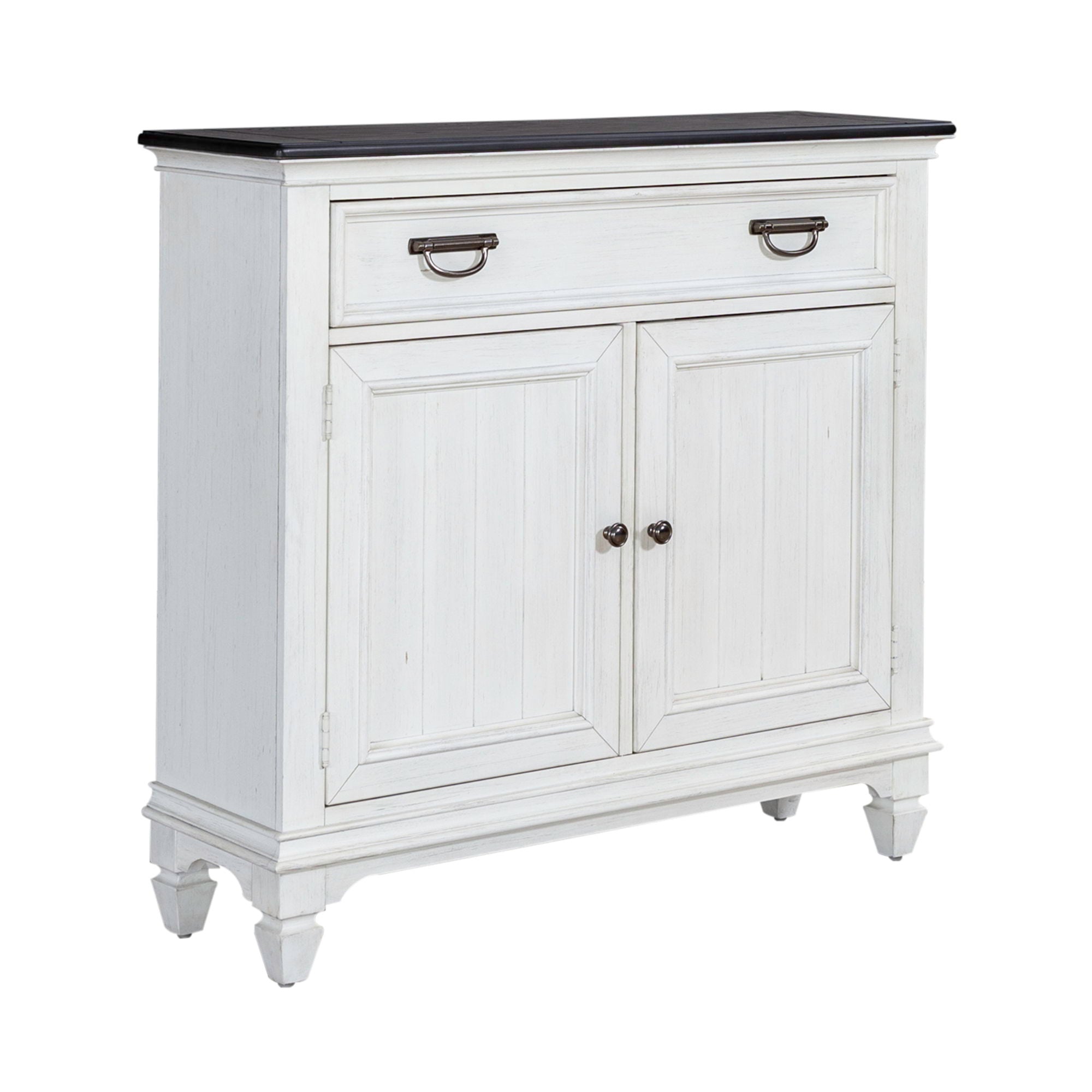 Allyson Park - Accent Hall Console - Wirebrushed White / Charcoal