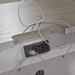 Abbey Park - 2 Drawer Nightstand With Charging Station - Antique White