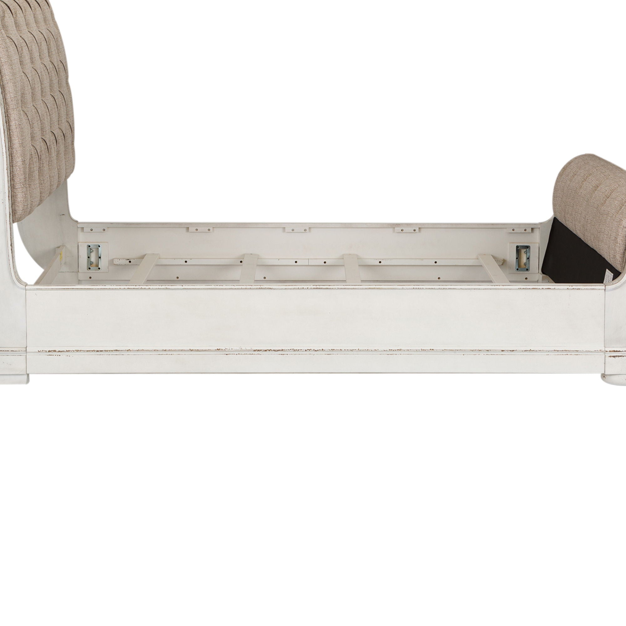 Abbey Park - California King Sleigh Bed Rails - Antique White
