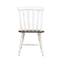 Al Fresco - Slat Back Side Chair - Graphite & Whitestone