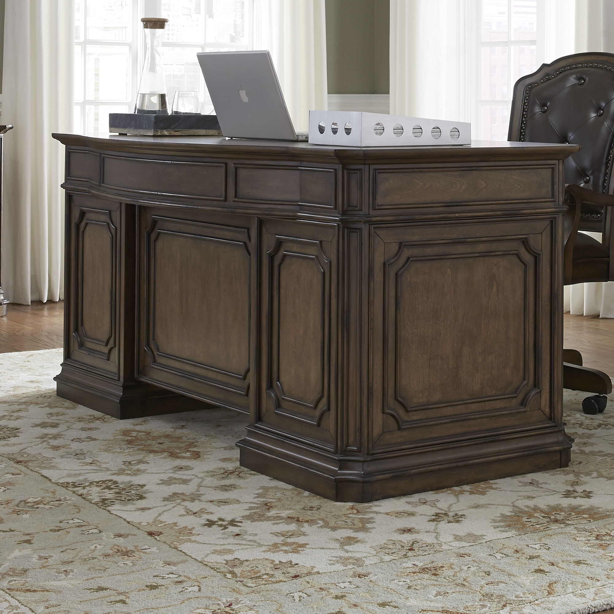 Amelia - Jr Executive Desk Base - Antique Toffee