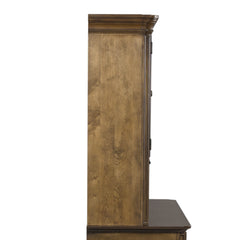 Amelia - Jr Executive Credenza Hutch - Antique Toffee