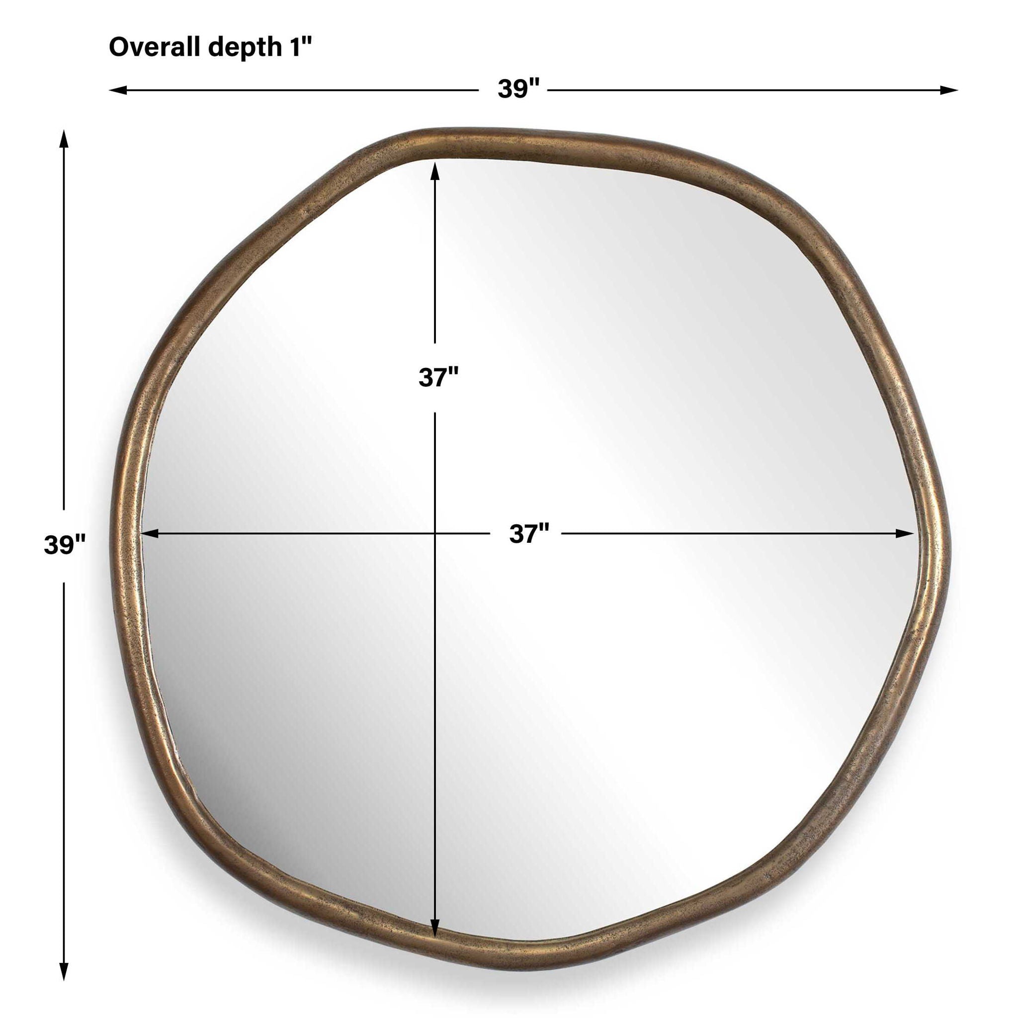 Ambrose - Indoor-Outdoor Round Mirror - Brass / Gold