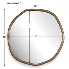 Ambrose - Indoor-Outdoor Round Mirror - Brass / Gold