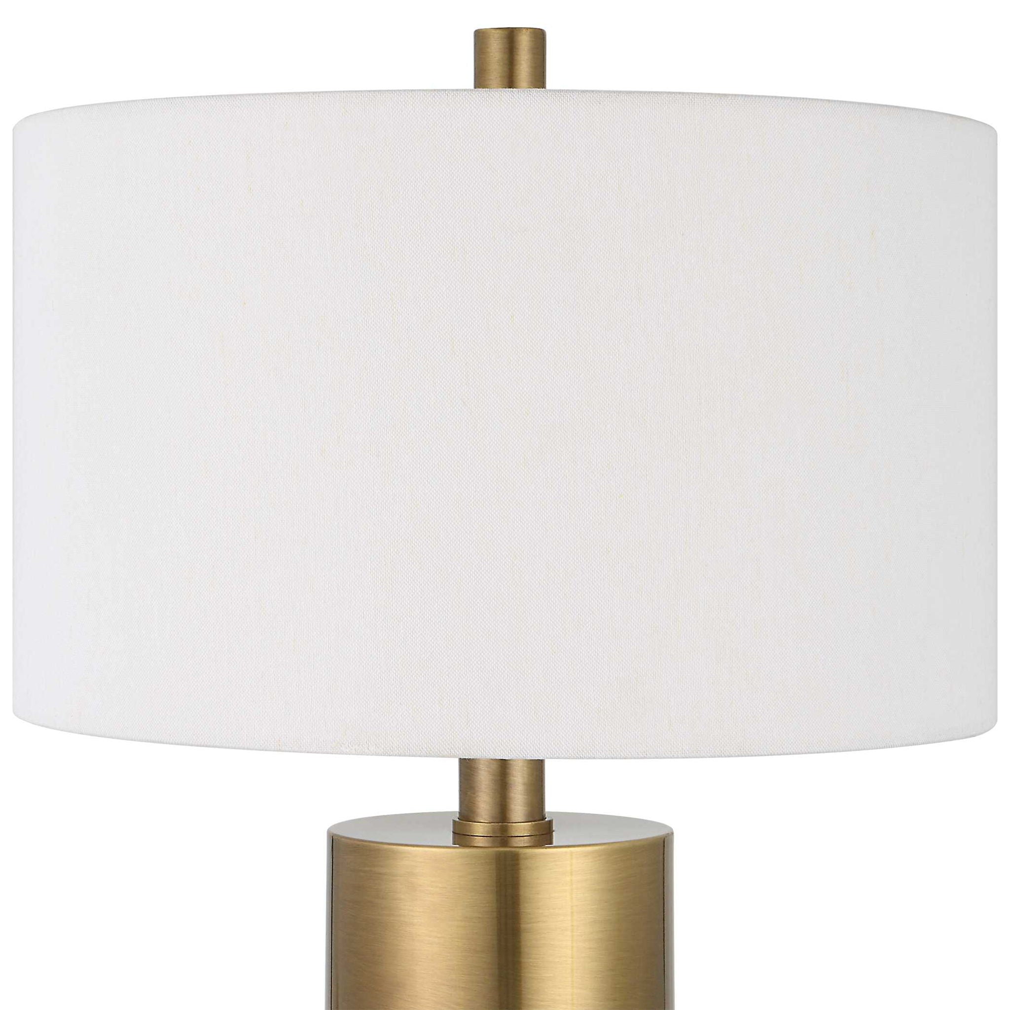 Adelia - Ivory & Brass Table Lamp