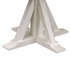 Allyson Park - Single Pedestal Table Base - Wirebrushed White / Charcoal