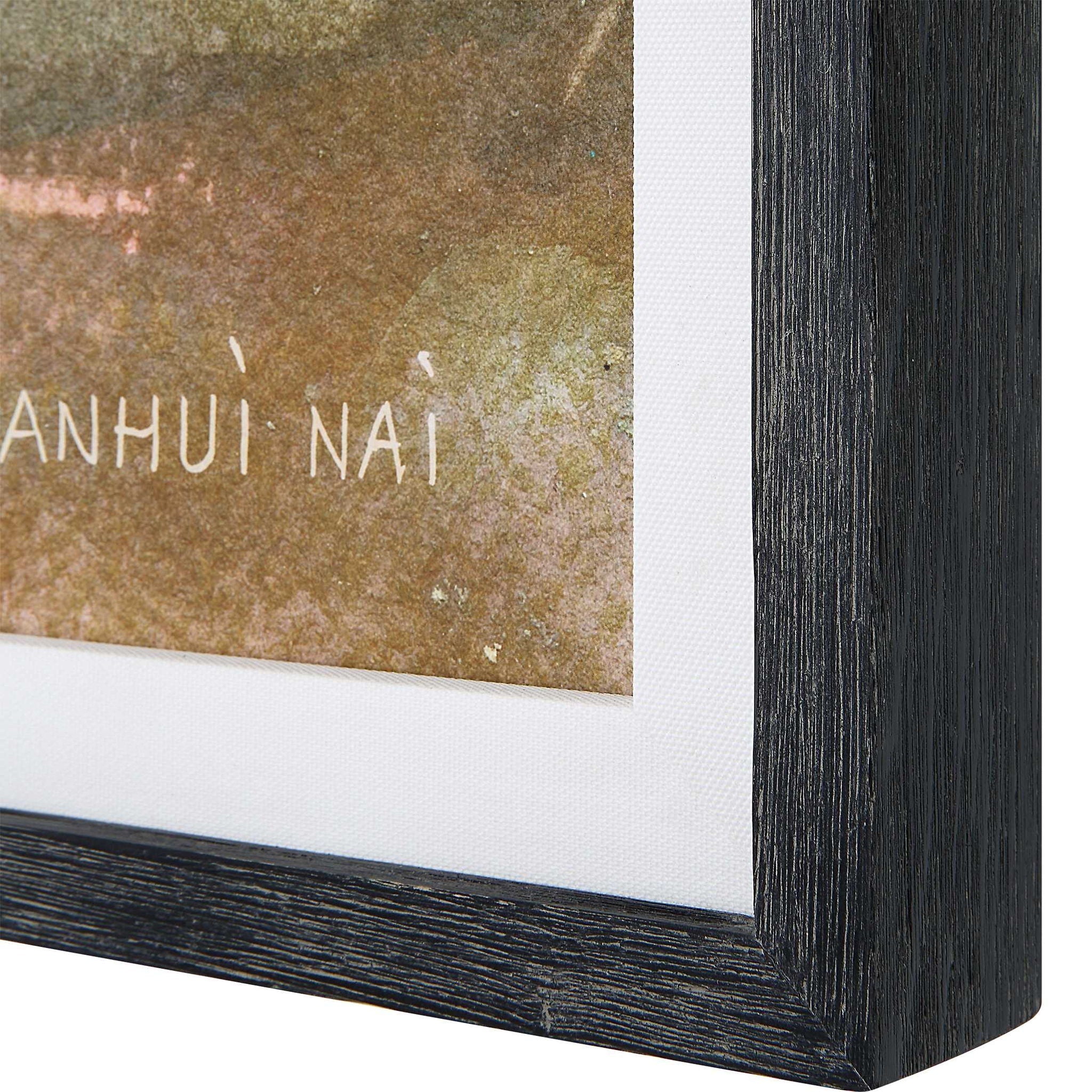 Above The Lakes - Framed Landscape Print - Gray