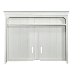Allyson Park - Entertainment Hutch - Wirebrushed White / Charcoal