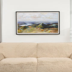 Above The Lakes - Framed Landscape Print - Gray