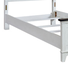 Allyson Park - Wood Panel Bed Rails - Wirebrushed White / Charcoal