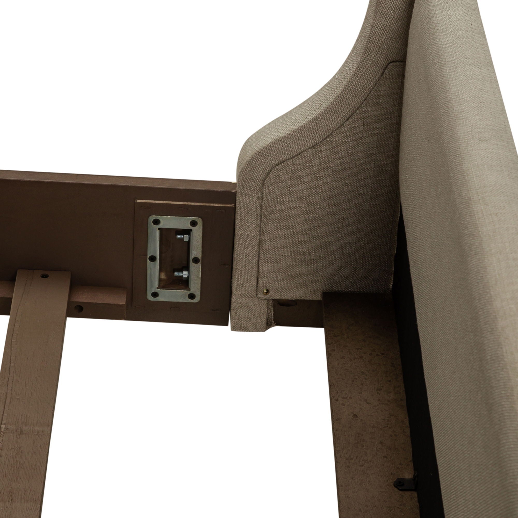 Americana Farmhouse - Queen Upholstered Shelter Footboard - Dusty Taupe