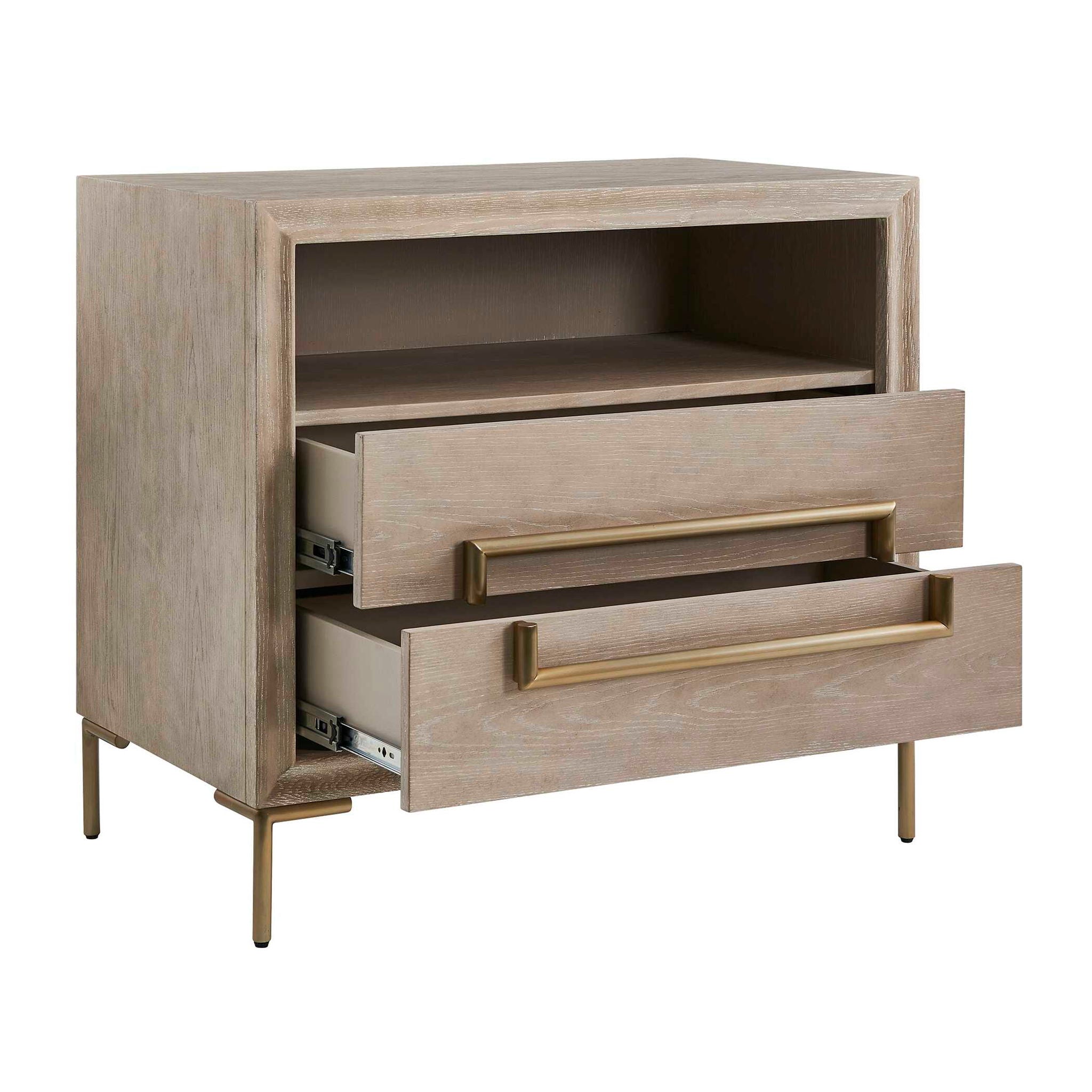 Alessia - Modern Side Table - Light Oak