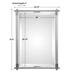 Adara - Vanity Mirror - Pearl Silver