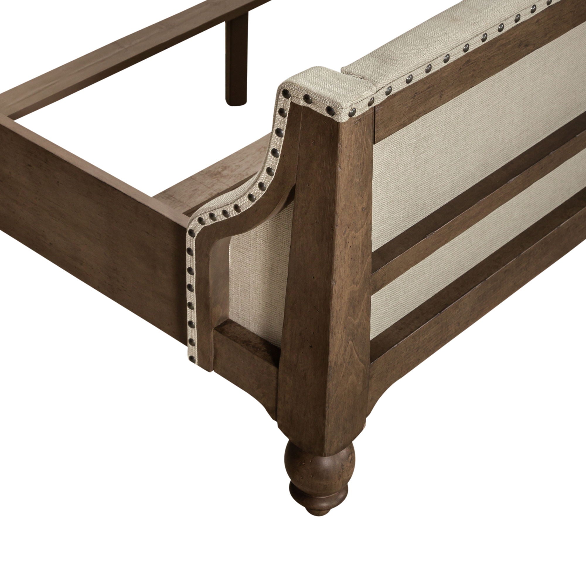 Americana Farmhouse - King Upholstered Shelter Footboard - Dusty Taupe